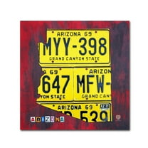 Arizona License Plate' Canvas Art by Design Turnpike