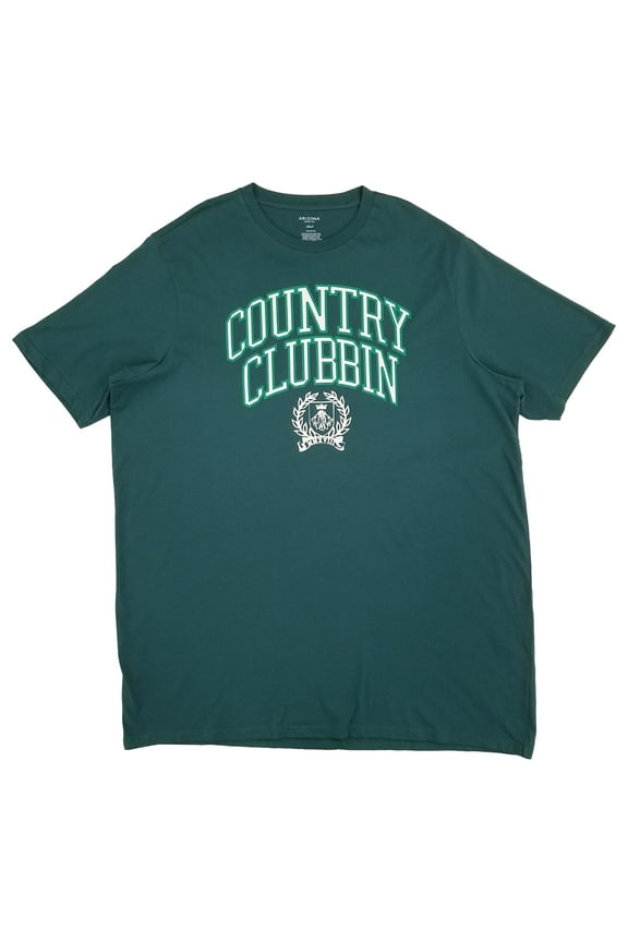 Mens Big & Tall Green Short Sleeve Country Clubbin Graphic Tee T-Shirt 2XLT