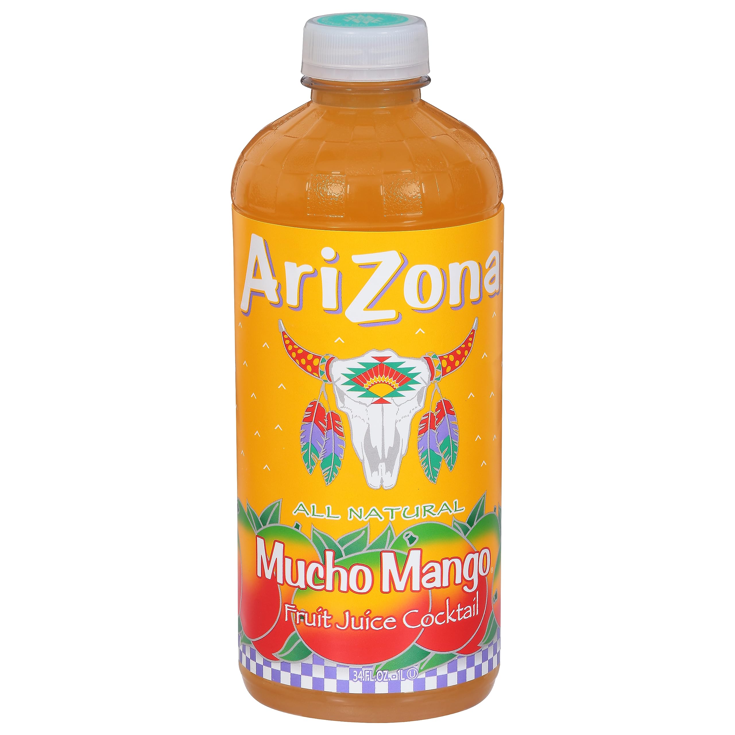 Arizona, Muncho Mango Fruit Juice Cocktail, 34 Fl Oz