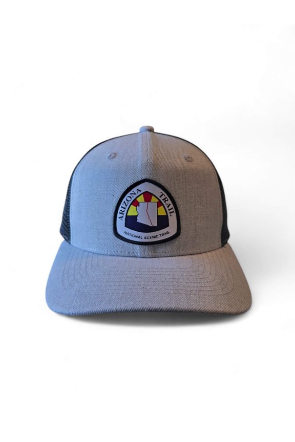 Arizona National Scenic Trail Trucker Hat - Heather Grey on Black