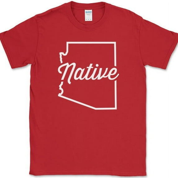 Arizona Native T-Shirt Funny Humor State Pride Location Gift Tee - Red, 2XL