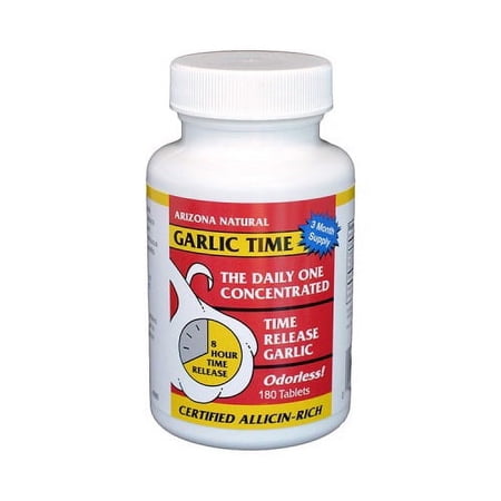 Arizona Natural Garlic Time Formula Tablets - 180 Ea, 6 Pack