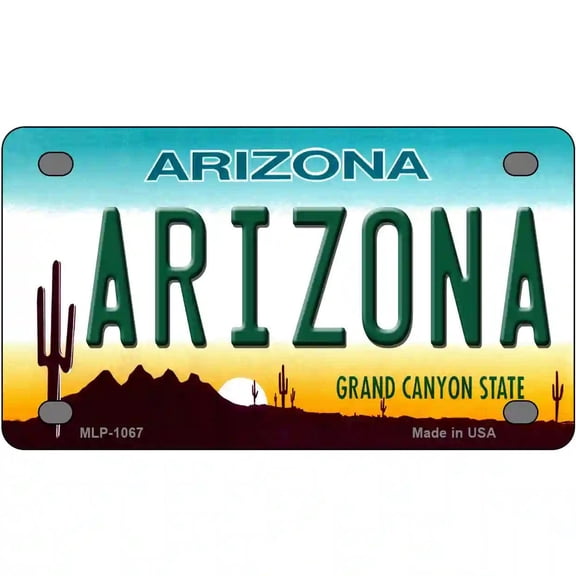 Arizona Novelty Metal License Plate 4" x 2.2" Mini
