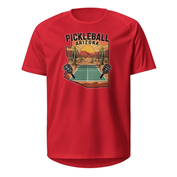 Arizona Paddle Power Unisex Mens / Women's Pickleball sports jersey (Red, S)