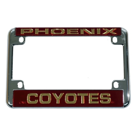 Arizona Phoenix Hockey Coyotes Chrome Motorcycle License Plate Frame - also Recreational Vehicles, RVs, Bikes & Scooters