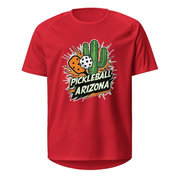 Arizona Pickleball Passion Mens / Womens Unisex pickleball sports jersey (Red, S)
