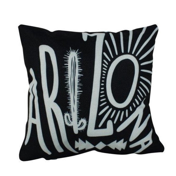 Arizona | Pillow Cover | South Western Decor | Throw Pillow | Cactus Decor | Arizona Art | Arizona Gifts | Gift idea | Black and White