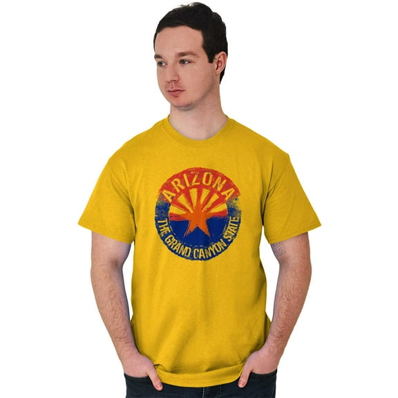 Arizona Pride Illustrated State Flag Men's Graphic T Shirt Tees Brisco Brands X