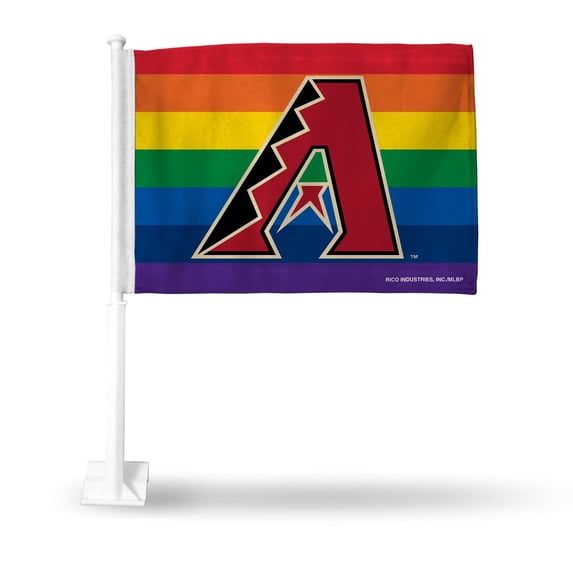 Arizona Pride MLB Diamondbacks 11X14 Window Mount 2-Sided Car Flag