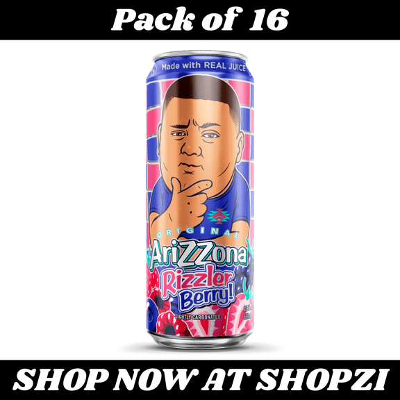 Arizona Rizzler Berry 22oz 16 Pack Refreshing Fruit Drink