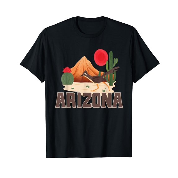 Arizona Roadrunner Retro Boho Desert Cactus T-Shirt