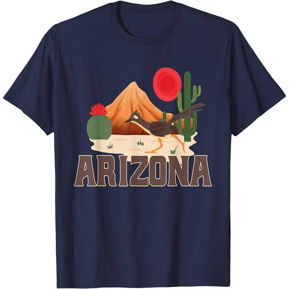Arizona Roadrunner Retro Boho Desert Cactus Unisex T-Shirt for Men Women Kids Toddler