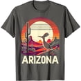 thumbnail image 1 of Arizona Roadrunner State Of Arizona Cactus Funny Unisex T-Shirt for Men Women Kids Toddler,Charcoal Color,Size YXS, 1 of 5