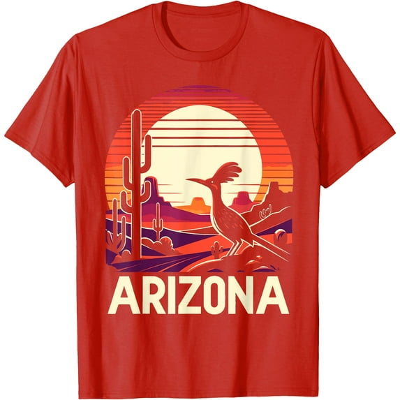 Arizona Roadrunner State Of Arizona Cactus Funny Unisex T-Shirt for Men Women Kids Toddler,Red Color,Size 3T