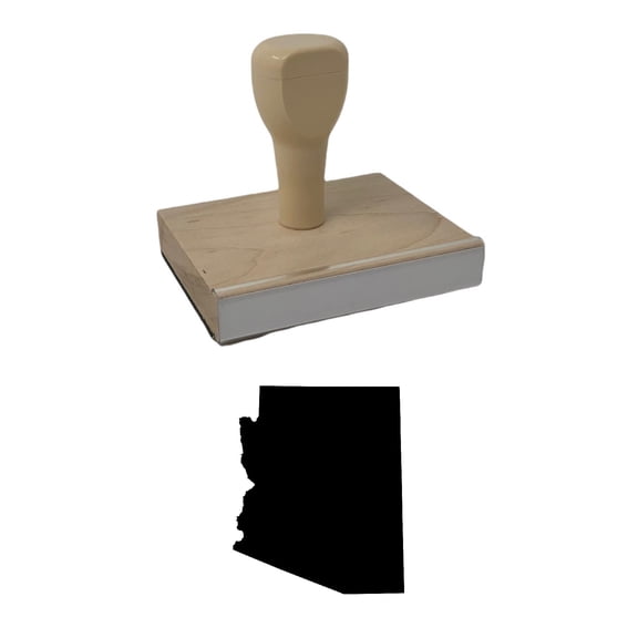 Arizona Rubber Stamp, 4 X 3" Wood Stamp