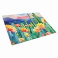 thumbnail image 1 of Arizona Saguaro Cactus Blossom in Watercolor Glass Cutting Board Large 12 in x 15 in, 1 of 5