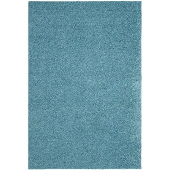 Arizona Shag Dark Grey Large Rectangle Rug-Color:Aqua,Shape:Medium Rectangle,Size:5'-1" X 7'-6"