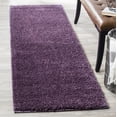 thumbnail image 1 of Arizona Shag Dark Grey Large Rectangle Rug-Color:Purple,Shape:Runner,Size:2'-3" X 8', 1 of 11