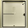 thumbnail image 1 of Arizona Shower Door LSER6062AOBCLR 62.38 x 60 in. Leser Lite Euro Enclosure Shower Door with Showerhead Right - Oil Rubbed Bronze, 1 of 1