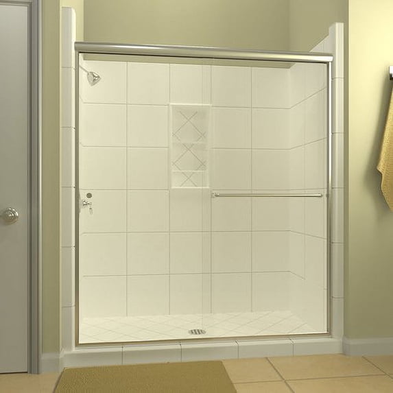 Arizona Shower Door Lete Bypass Semi-Frameless Shower Door