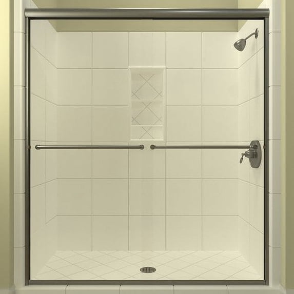 Arizona Shower Door ES16670BNCLT 70.38 x 66 in. ESE Euro Enclosure Shower Door - Brushed Nickel