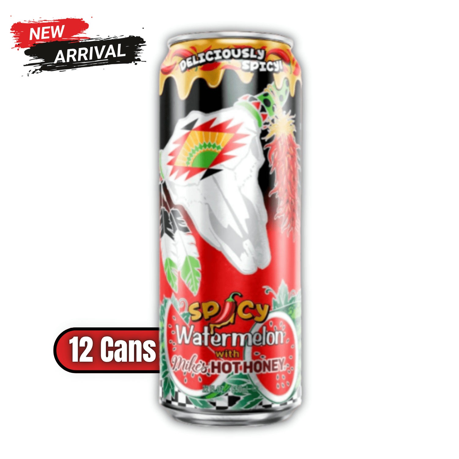Arizona Spicy Watermelon Juice Cocktail, 22 fl oz Cans, 12 Pack