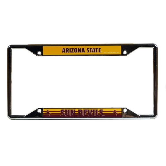 Arizona-St. Sun Devil's EZ View License Plate Frame - Designed for Upper or Lower Corner License Plate Tabs