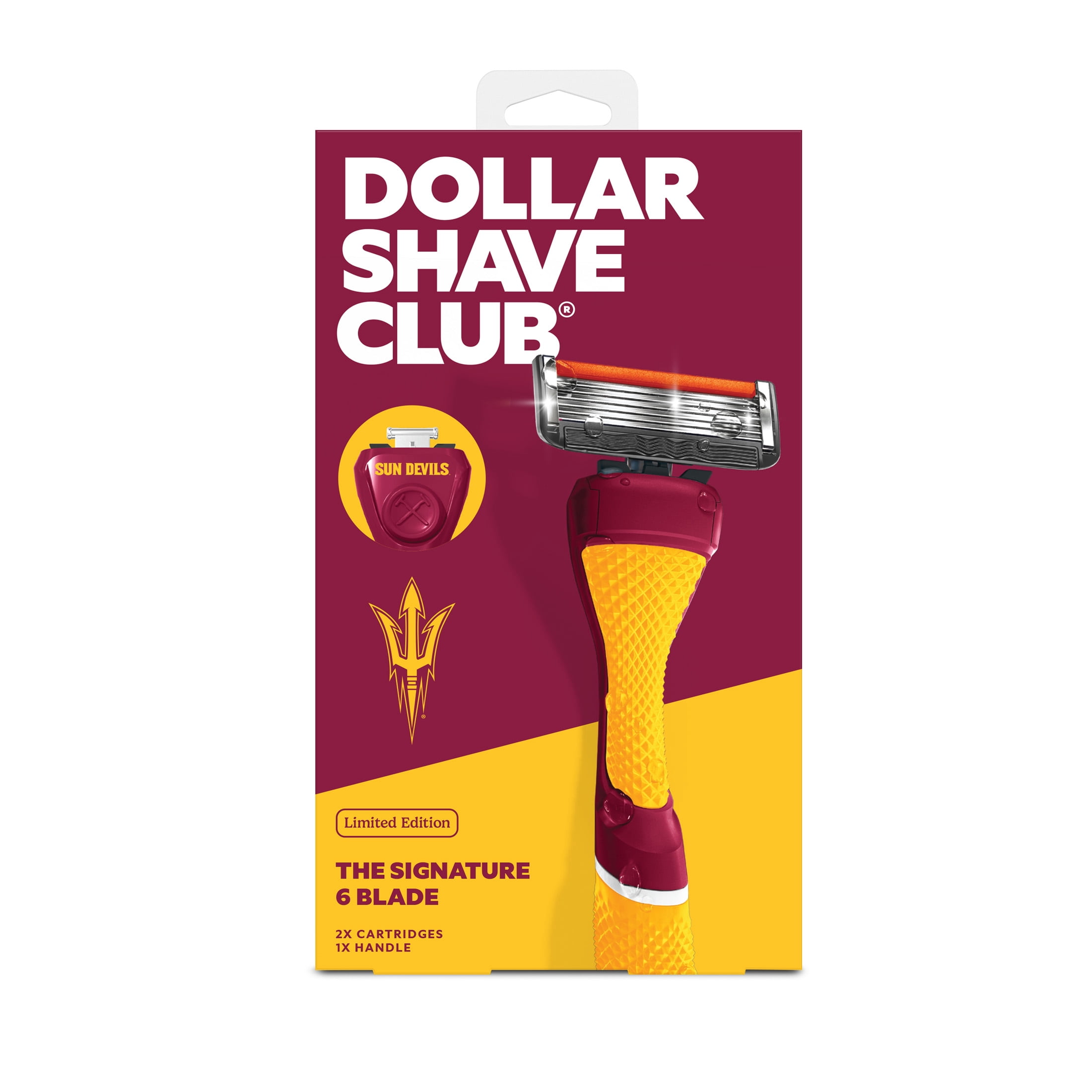 Dollar Shave Club Arizona State 6-Blade Razor Starter Set