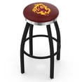 thumbnail image 1 of Arizona State Sun Devils 30" Black Wrinkle Swivel Bar Stool with Chrome Accent Ring, 1 of 7