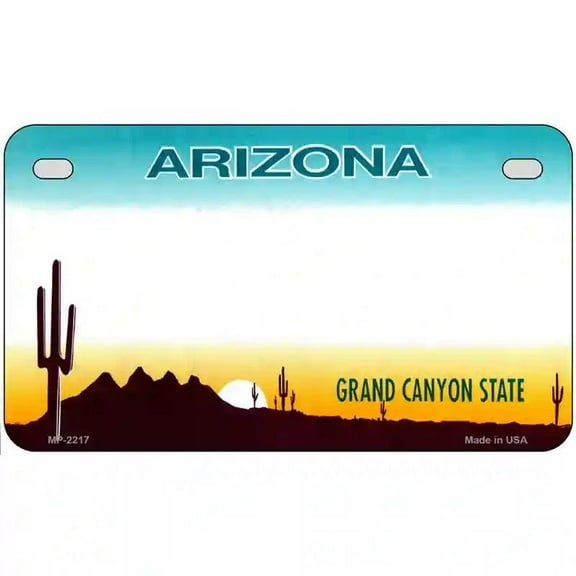 Arizona State Blank Novelty Metal License Plate 7" x 4" Motorcycle
