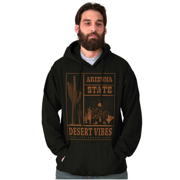 Arizona State Desert Vibes Sunset Unisex Plus Fleece Graphic Hoodie Brisco Brands 3X