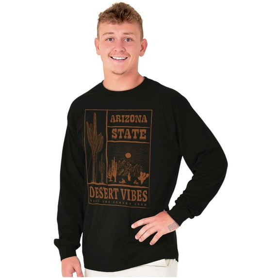 Arizona State Desert Vibes Sunset Long Sleeve TShirt Men Women Brisco Brands M