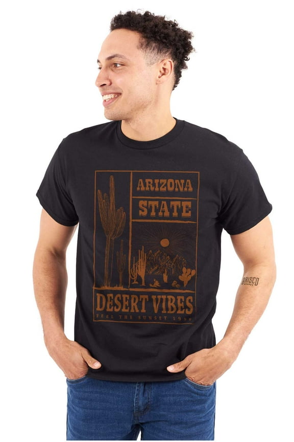 Arizona State Desert Vibes Sunset Men's Graphic T Shirt Tees Brisco Brands S