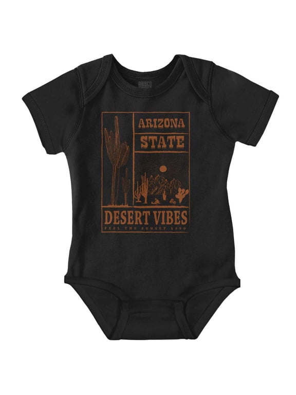 Arizona State Desert Vibes Sunset Romper Boys or Girls Infant Baby Brisco Brands 12M