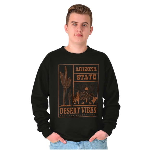 Arizona State Desert Vibes Sunset Unisex Plus Fleece Graphic Sweatshirt Brisco Brands 2X