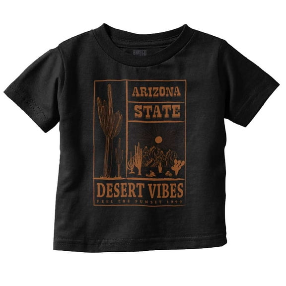 Arizona State Desert Vibes Sunset Toddler Boy Girl T Shirt Infant Toddler Brisco Brands 6M