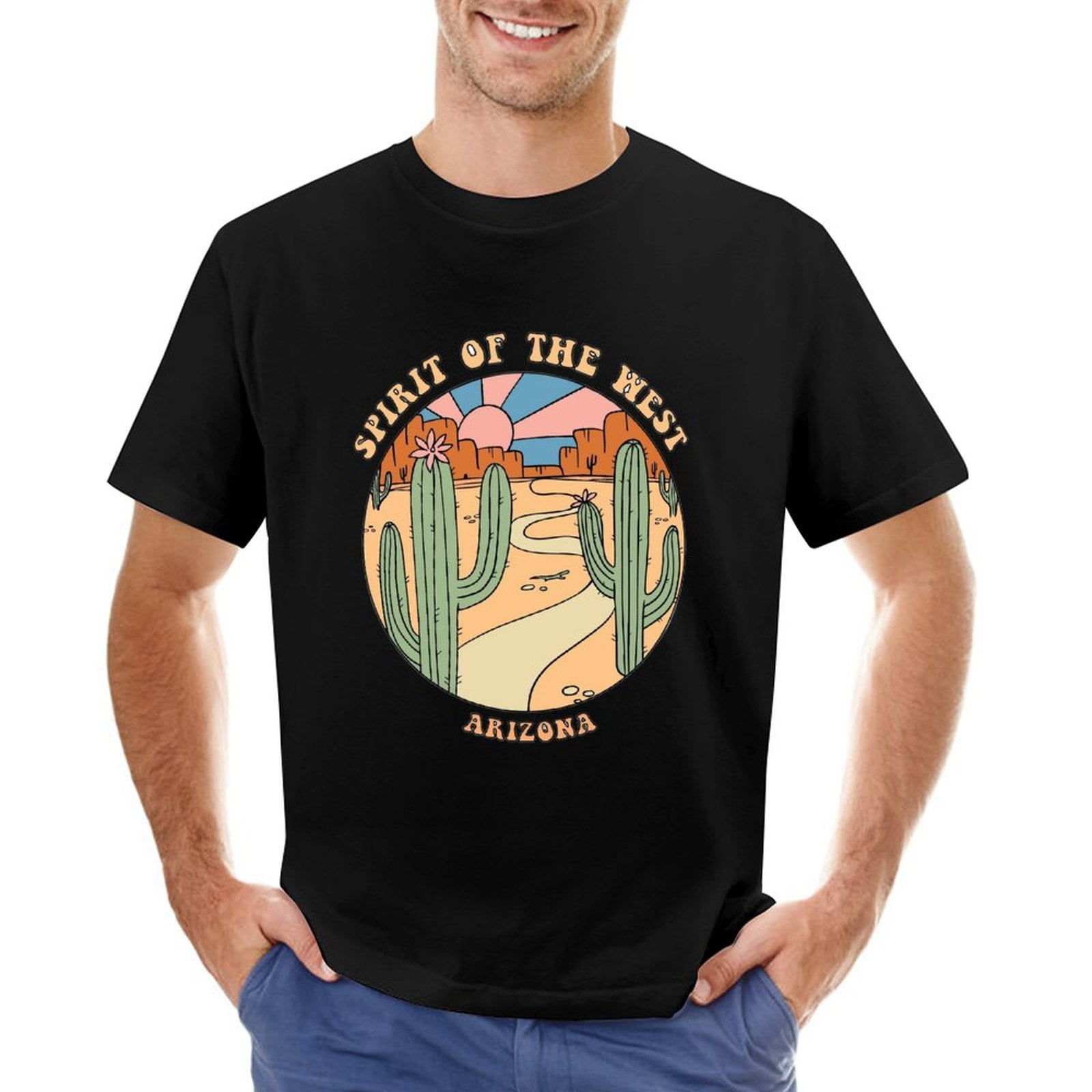 Arizona State Emblem Men's T-Shirt Classic Retro Design Official Slogan ...