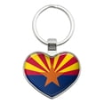 thumbnail image 1 of Arizona State Flag Keychain Heart Love Metal Key Chain Ring, 1 of 5
