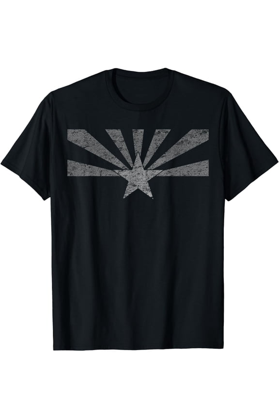 Arizona State Flag T-Shirt Distressed Vintage AZ Flag Print T-Shirt
