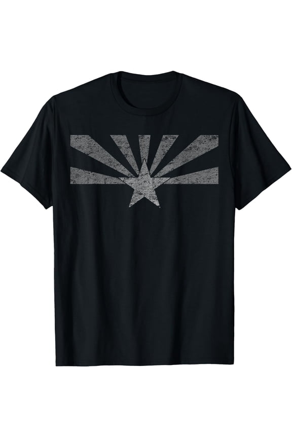 Arizona State Flag T-Shirt Distressed Vintage AZ Flag Print T-Shirt