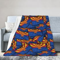 Arizona State Flags Blanket, Gifts for Men Women, Lightweight Cozy Warm Flannel Blankets Throw for Home Decor Bed Couch,40"X30"