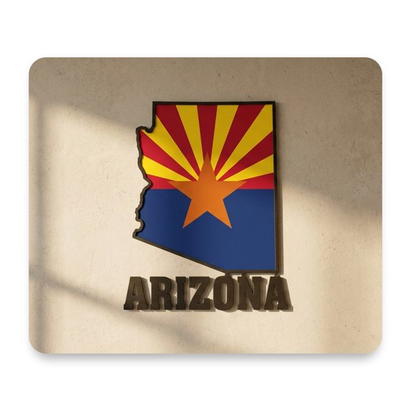 Arizona State Outline Flag Fill Mouse Pad 9.25x7.75 Non-Slip Desk Mat