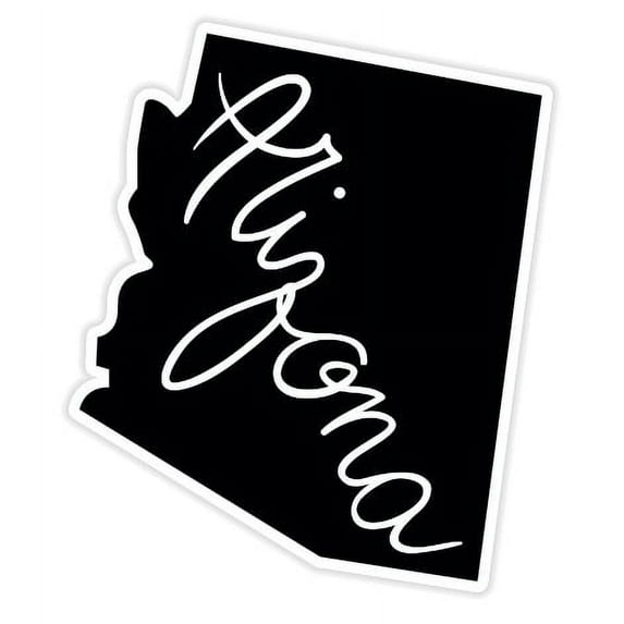 Arizona State Shape - 12" Vinyl Sticker Waterproof Decal