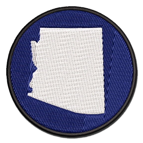 Arizona State Silhouette Applique Multi-Color Embroidered Hook & Loop Patch - 3.5 Inch Large