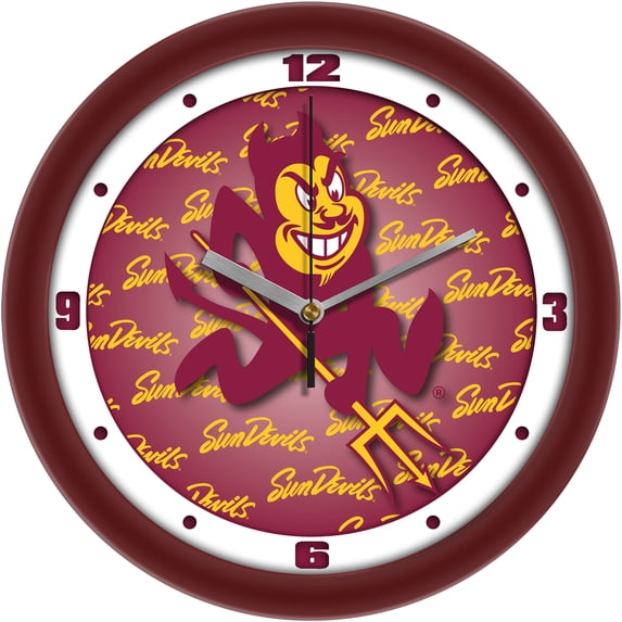 Arizona State Sun Devils 11.5'' Suntime Premium Glass Face Dimension Wall Clock