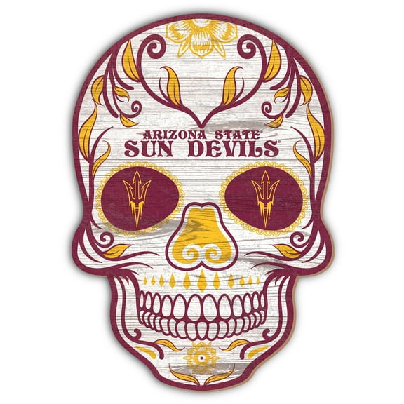 Arizona State Sun Devils 12'' Sugar Skull Sign