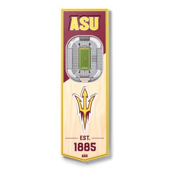 Arizona State Sun Devils 6'' x 19'' 3D StadiumView Banner