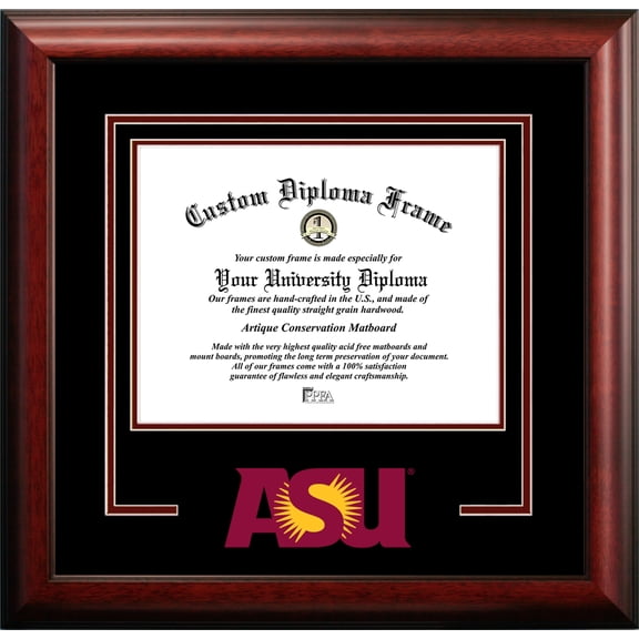 University Frames Arizona State University 11w x 8.5h Sun Devils Spirit Diploma Frame