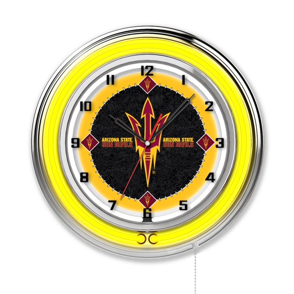 Arizona State 19" Neon Clock with Pitchfork Logo