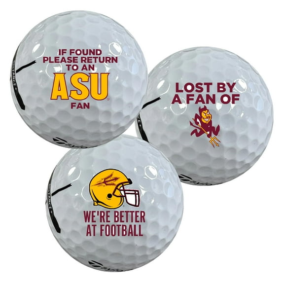 Arizona State University Sun Devils Edition Funny Taylormade Distance+ Golf Balls 12-Pack (Dozen)